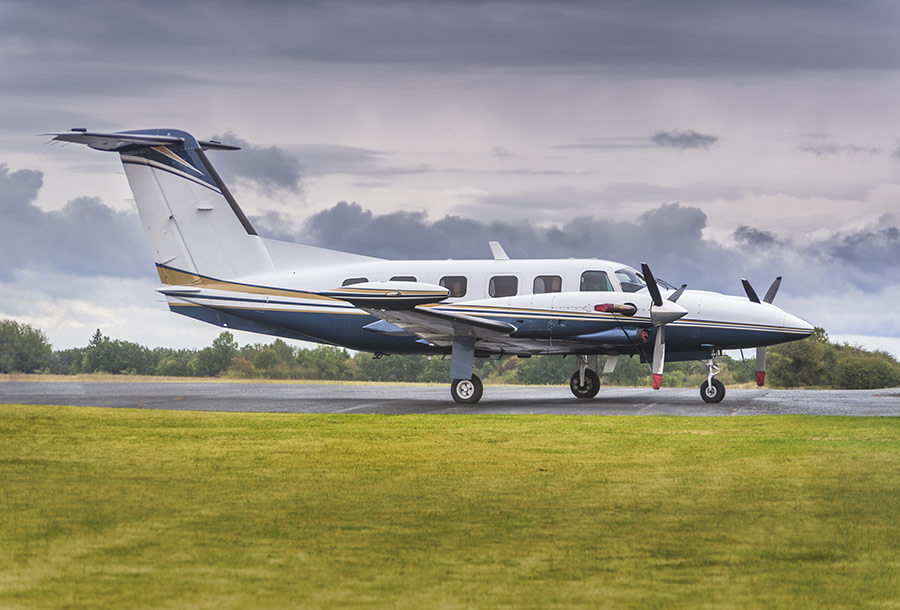 Privatepropellerplaneparkingatruralairport